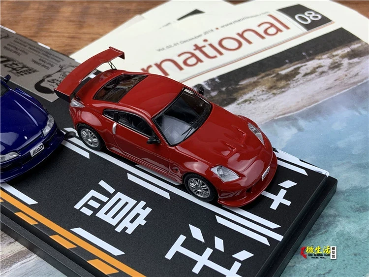 Newly Stocks Hi Story Modeler 1:64 Diecast Double Car Set Version Initial D Nis San S15 Red And Z33 Blue Two Cars In 2024