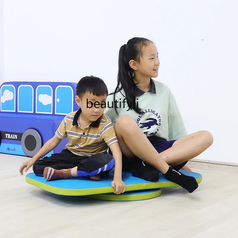 

Early education room sensory integration rotating disc coordination training equipment vestibular balance table sports toys