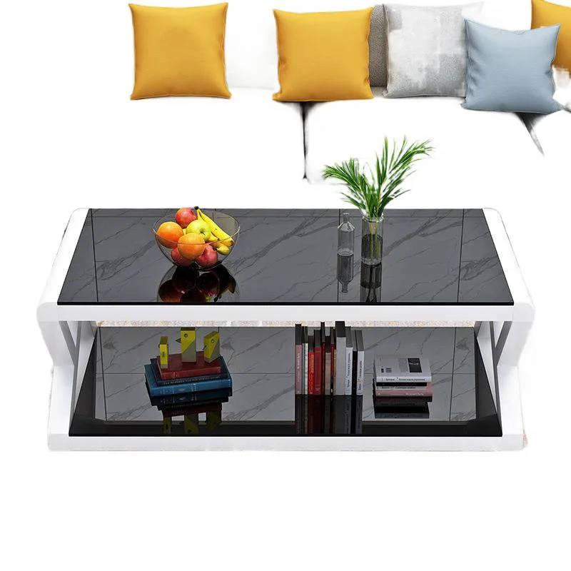 Tempered glass coffee simple modern living room small apartment tea office square simple table household tea table