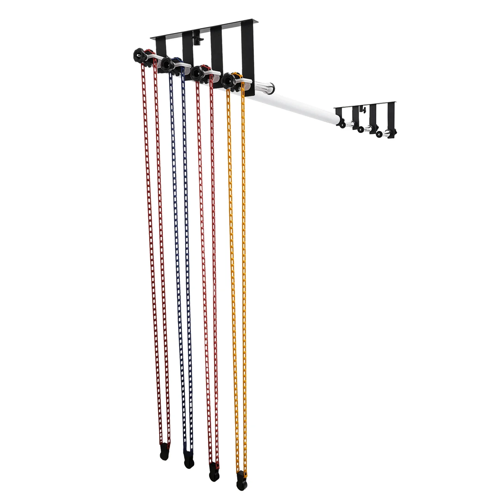 

NEW 4 Roller Manual Background Support System - Wall Mounting Background Holder Set With Brackets, Shafts, Weights and Chains