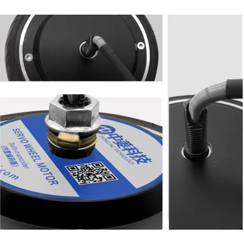 6.5 Inch Electric Motor Barrow Wheel with Built-in Encoder and Servo Driver for Smart Indoor Service Robot Hub Servo Motor Kit