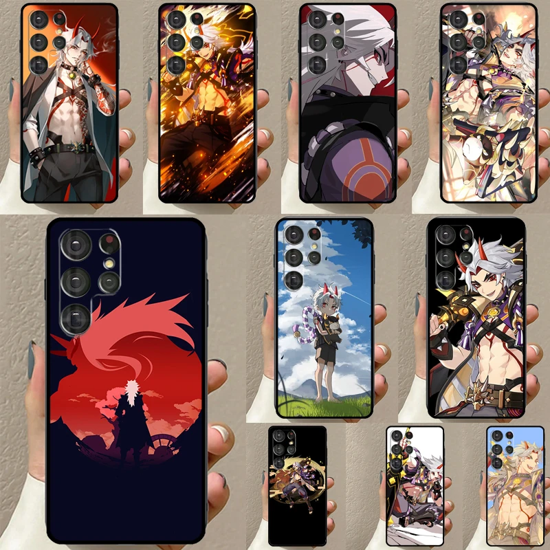 Arataki Itto Genshin Impact Case For Samsung Galaxy S23 S10 S9 S8 Note 10 Plus Note 20 S22 Ultra S20 FE S21 FE Phone Cover