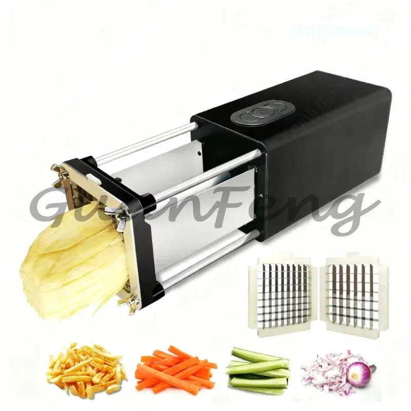 Commercial Electric Vegetable Cutting Machine 110V-240V, Potato Chip & French Fry Cutter, Food Processing Equipment