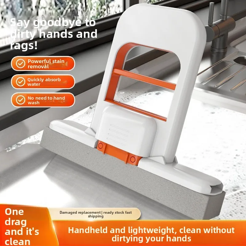 Multi-Functional Retractable Mini Mop Wet & Dry Dual Use Durable Plastic Cleaning Tool For Kitchen Bathroom Car