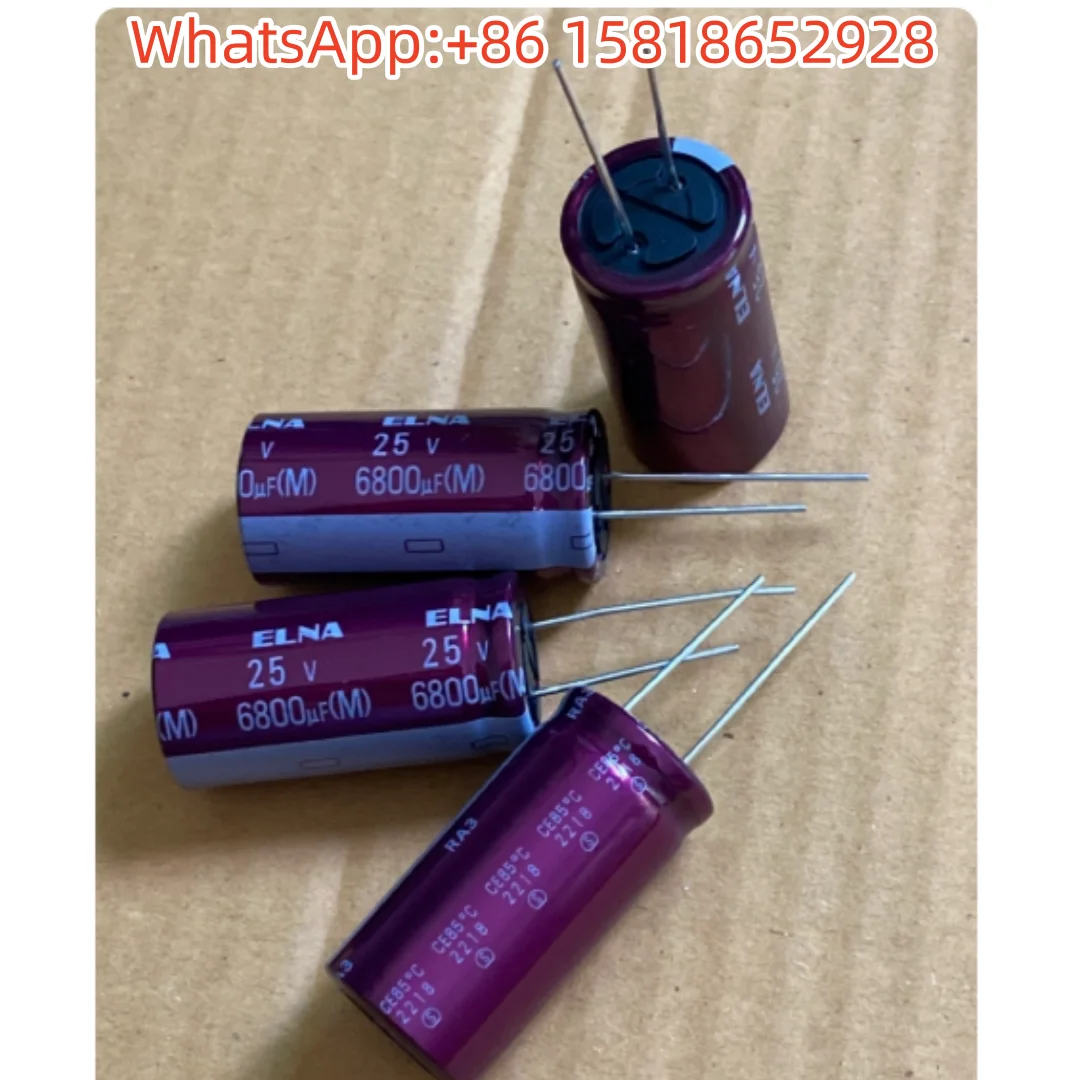 

2 pieces 6800UF 25V Japan ELNA audio capacitor 25V6800UF 18*35 RA3 purple red robe