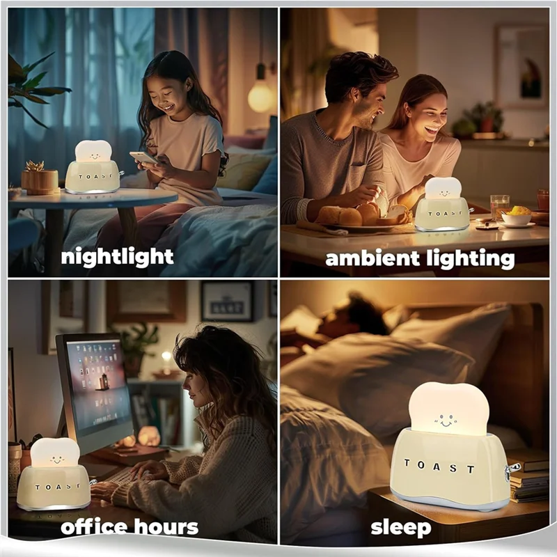 

AB08-Retro Decor Toaster Lamp,Retro Toaster Shape Desk Decoration Gifts For Teens Teenages Tweens Women