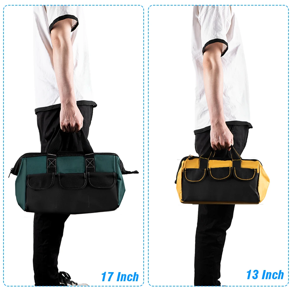 13Inch 17 Inch Multifunction Storage Bag Electrician Tool Bag Waterproof Wear-resistant Portable Woodworking Maintenance Tool