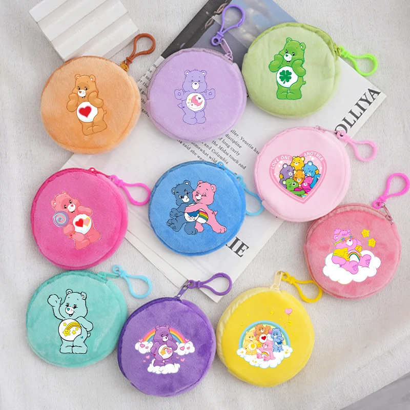 Care Bears Coin Pouch Cute Purse Cartoon Anime Graphic Print Wallets Boys Girls Mini Purses Portable Wallet Birthday Party Gifts