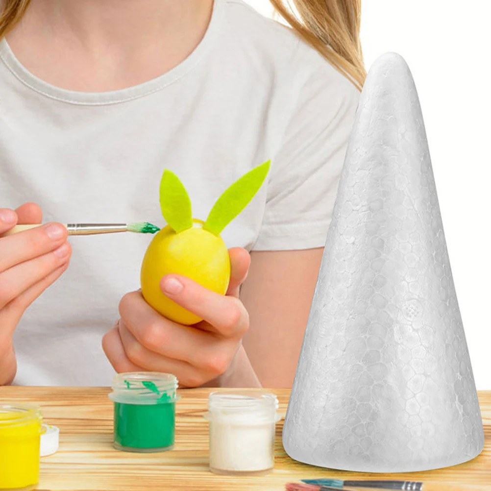 

20 Pcs White Foam Cone Christmas Tree DIY Mould Craft Foams Model for Party Supplies Decoration Painting Projects