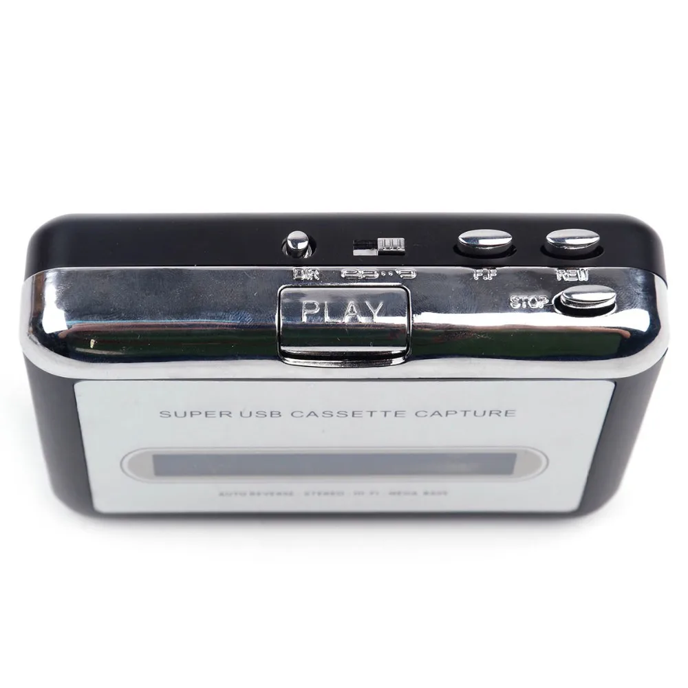 USB Cassette Capture Tape to MP3 Converter Portable Cassette Player Walkman with Auto Reverse Stereo
