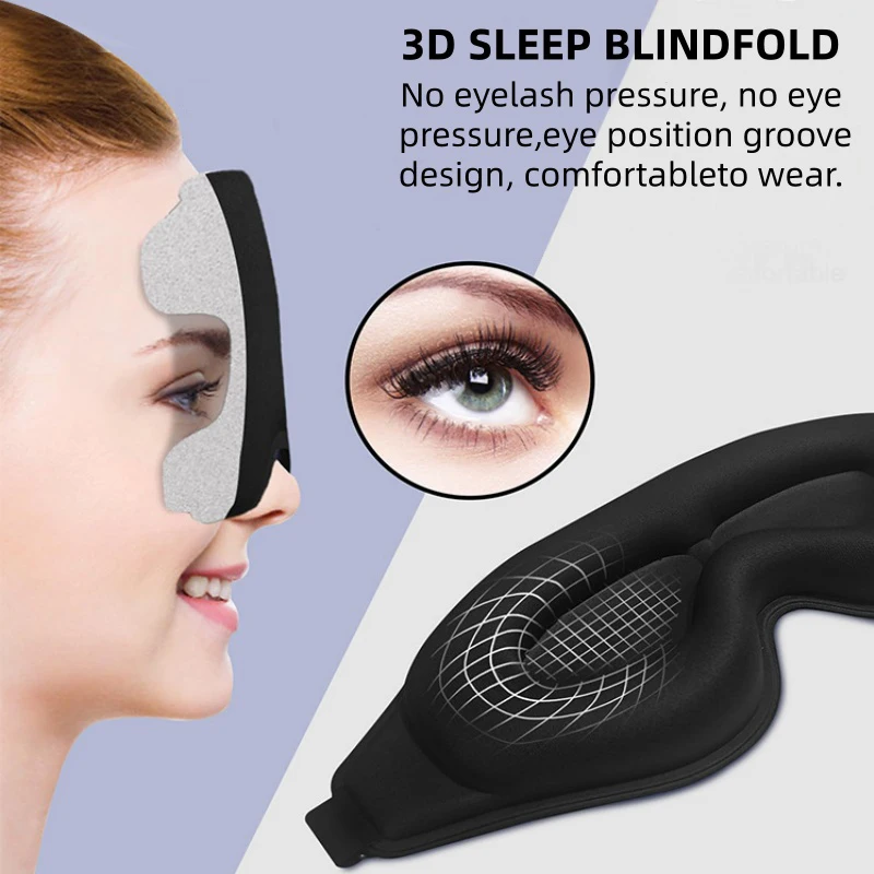 3D Advanced Eye Mask for Sleeping，Ultra Delicate Soft Skin Friendly Eye mask，100% Blackout Sleep Eye Mask for Sleep