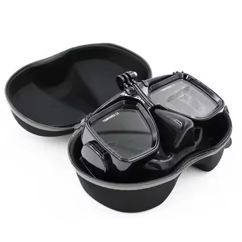 For Underwater SwimmingDiving Glasses Storage Box Underwater Mask Goggles Glasses Storage Diving Face Cover Snorkel Zipper Case