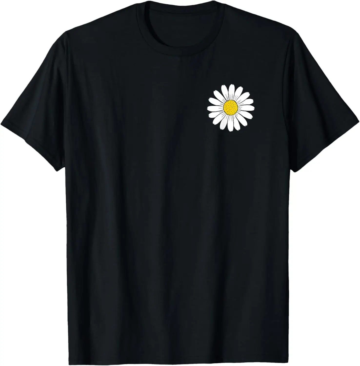 Daisy Flower Graphic Men's Cotton T-Shirt Summer Casual Streetwear Crewneck Tee