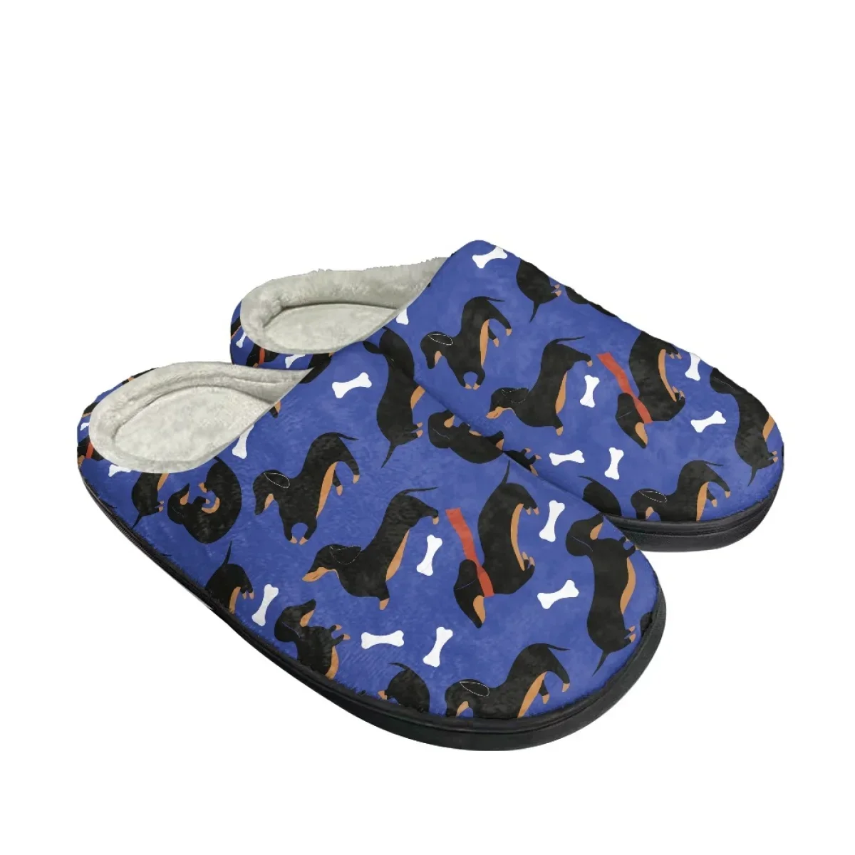 Dachshund Design Warm Cozy Men Cotton Slippers Non-Slip Women's Floor Slides Casual Comfortable House Slippers Print On Demand