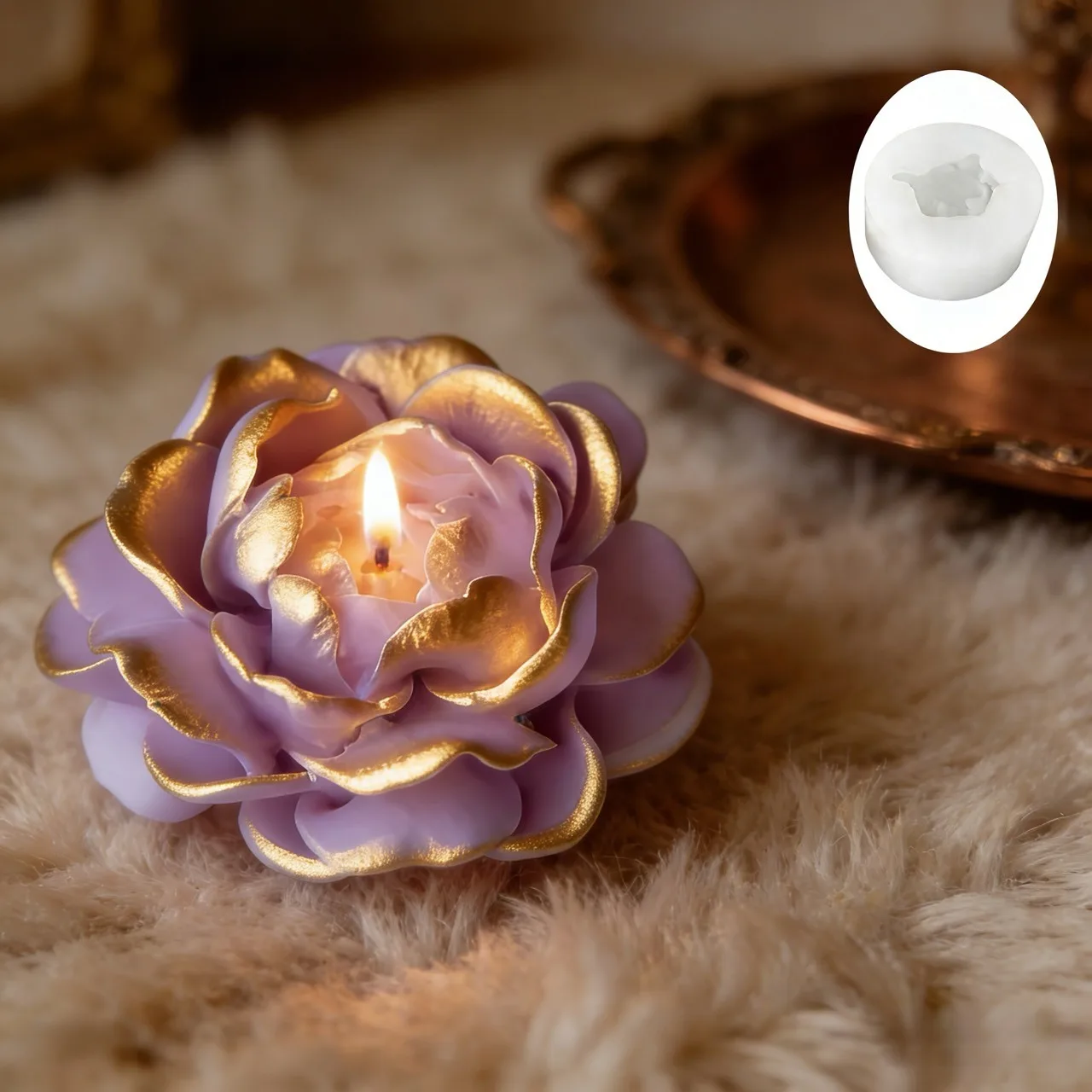 Lotusblüten-Silikonform, zum Basteln von Harz – geeignet für Kerzen, Heimwerker, Valentinstag, Muttertag, Weihnachtsdekoration – Detail 24