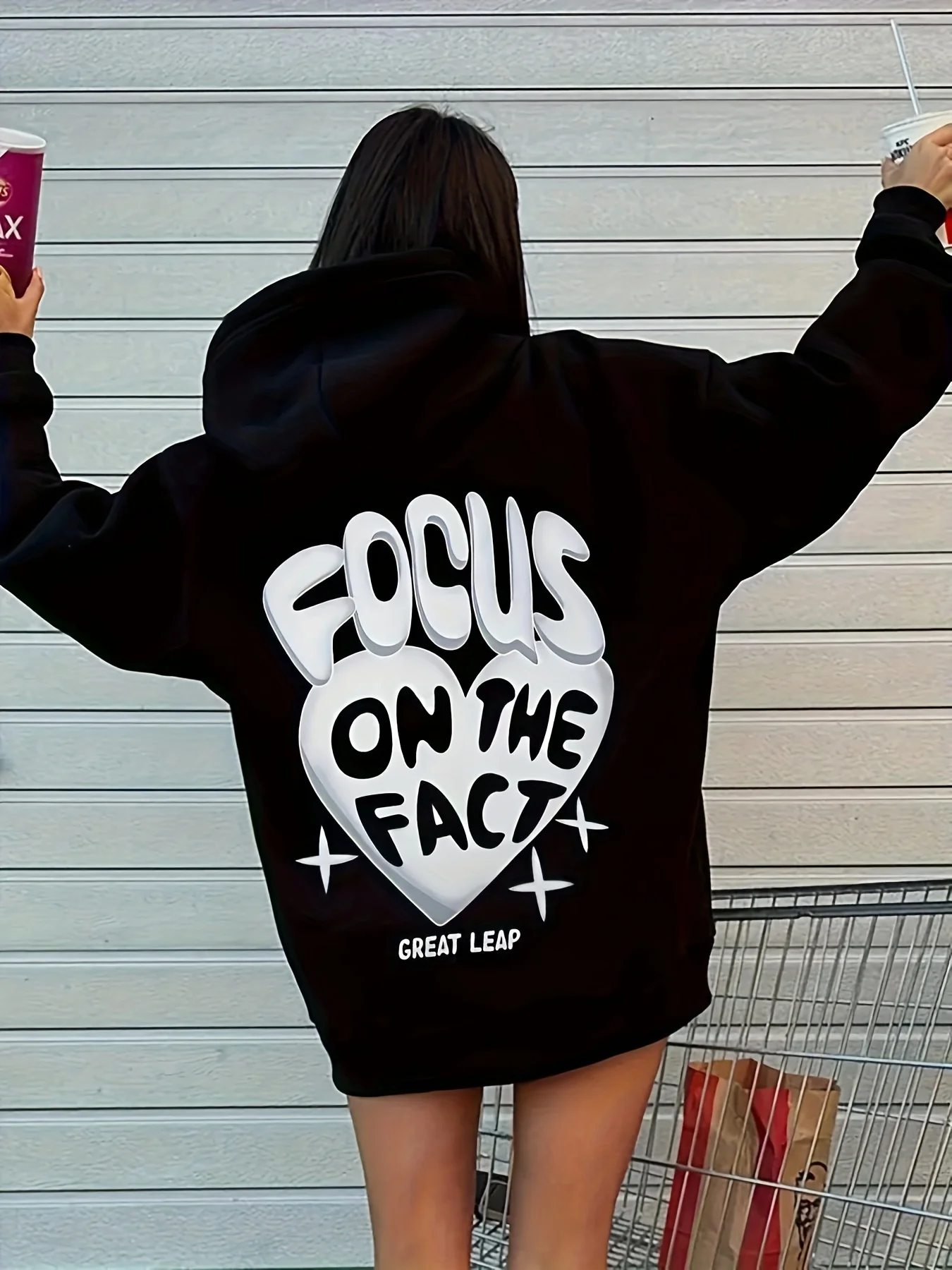 

Letter Graphic Printing Autumn and Winter Pure Cotton Men's and Women's Hoodies Casual Outdoor Street Sports Loose Training