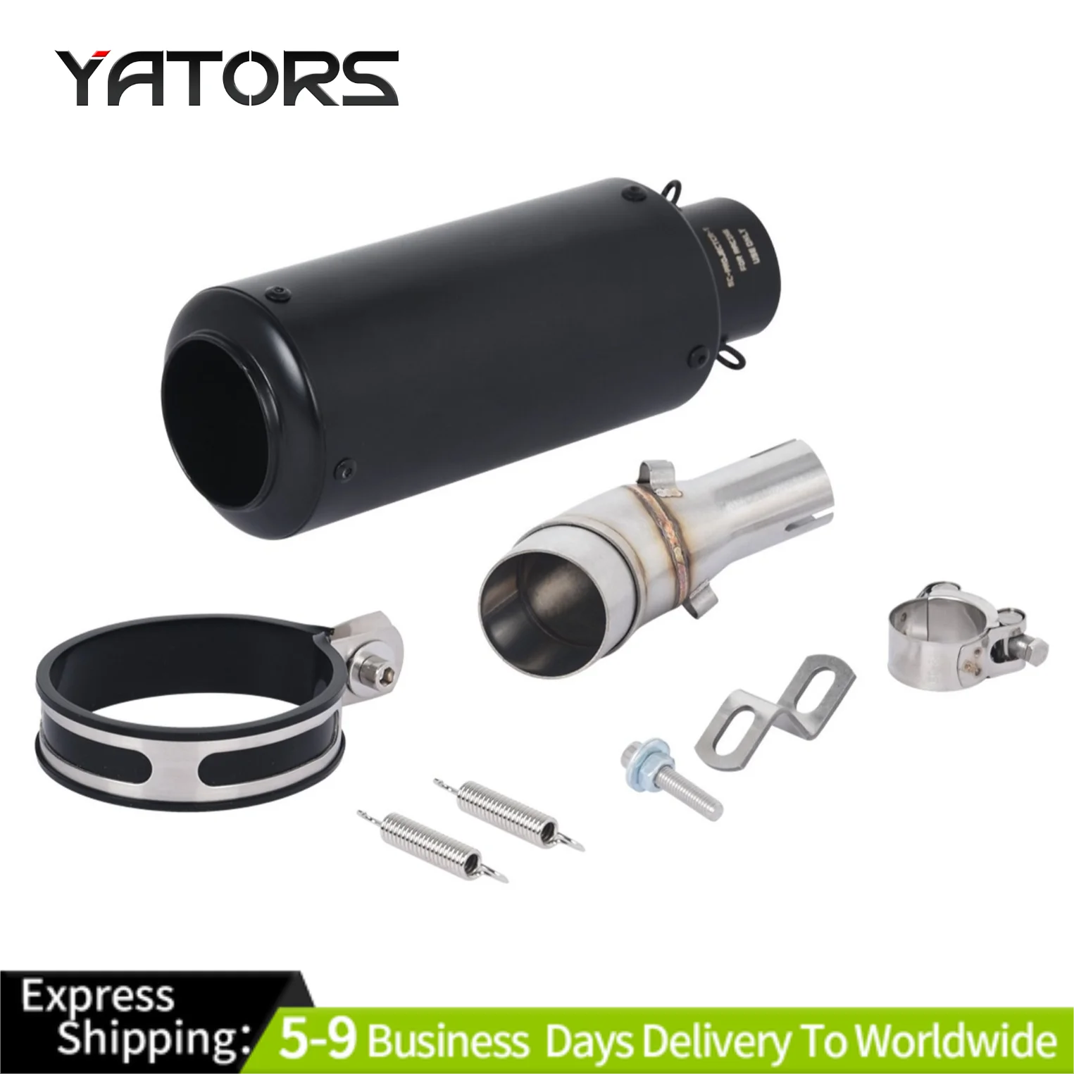 

For Yamaha MT-03 YZF R3 R25 Slip Muffler Tips Black Mid Link Pipe Exhaust System Exhausts Pipes
