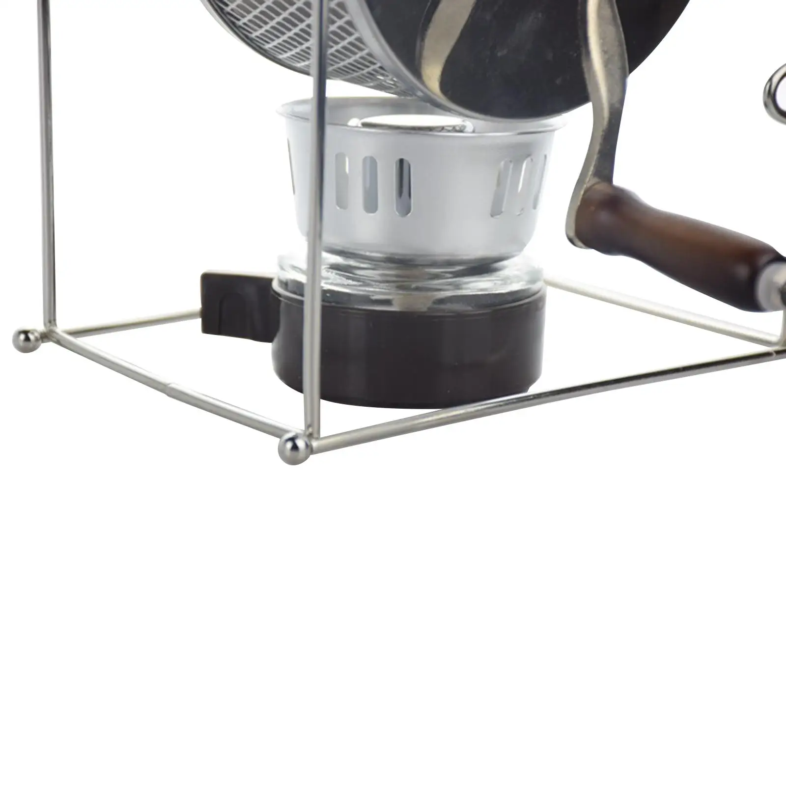 Manual Coffee Bean Roaster, Suporte conveniente portátil multifuncional, Rolo pequeno de aço inoxidável, Uso doméstico