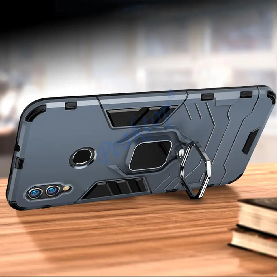 For Honor 8X 8 X Case Armor PC Cover Finger Ring Holder Phone Case