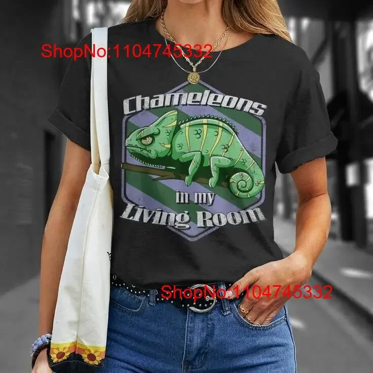 Chameleon In My Livingroom T shirt vintage Washed Breathable Soft Stretched Unisex graphic Top For Everyday Wear homme