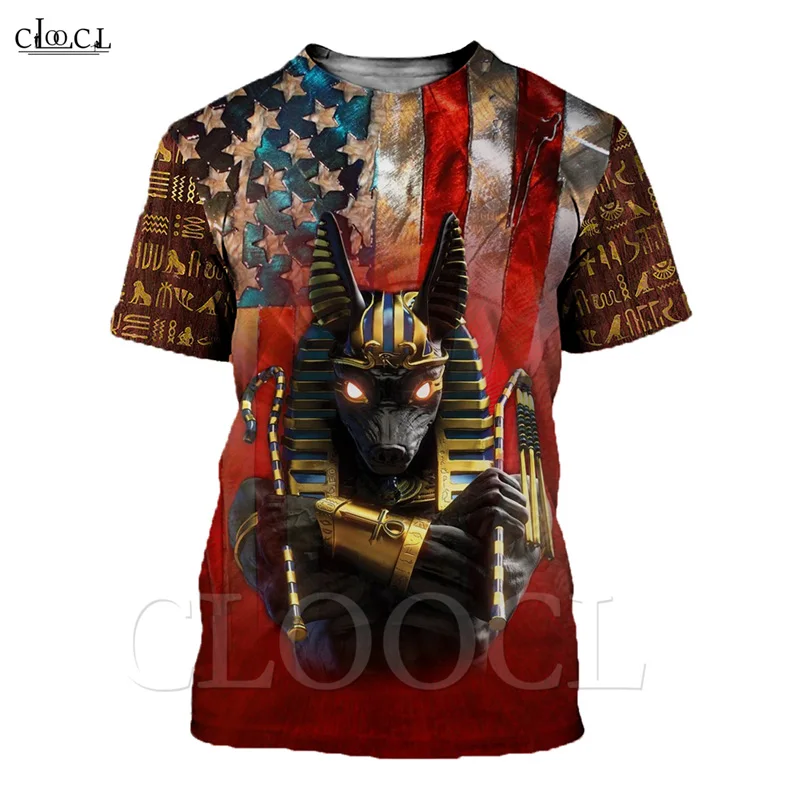 Horus Ancient Horus Egyptian God Eye of Egypt Pharaoh Anubis Face 3D Print T Shirt Men Women Streetwear Plus Size Summer Tops