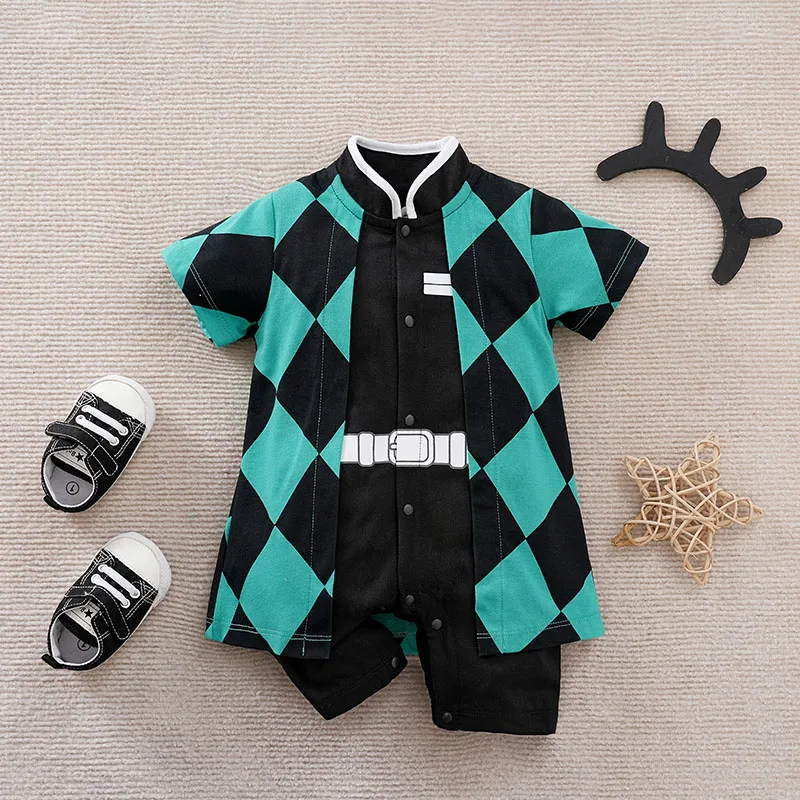 Baby Boy Clothes Toddler Vegeta Akatsuki Anime Romper Newborn Costume Summer Breathable Climbing Clothes Infant Cosplay Jumpsuit