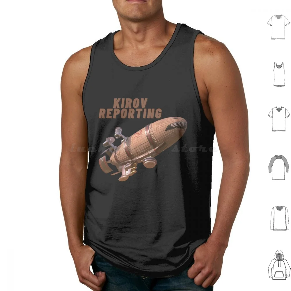 Kirov Reporting Tank Tops Print Cotton Soviet Alert Kirov Red Red Alert Russia Airship Red Alert 2 Communist Game Gaming