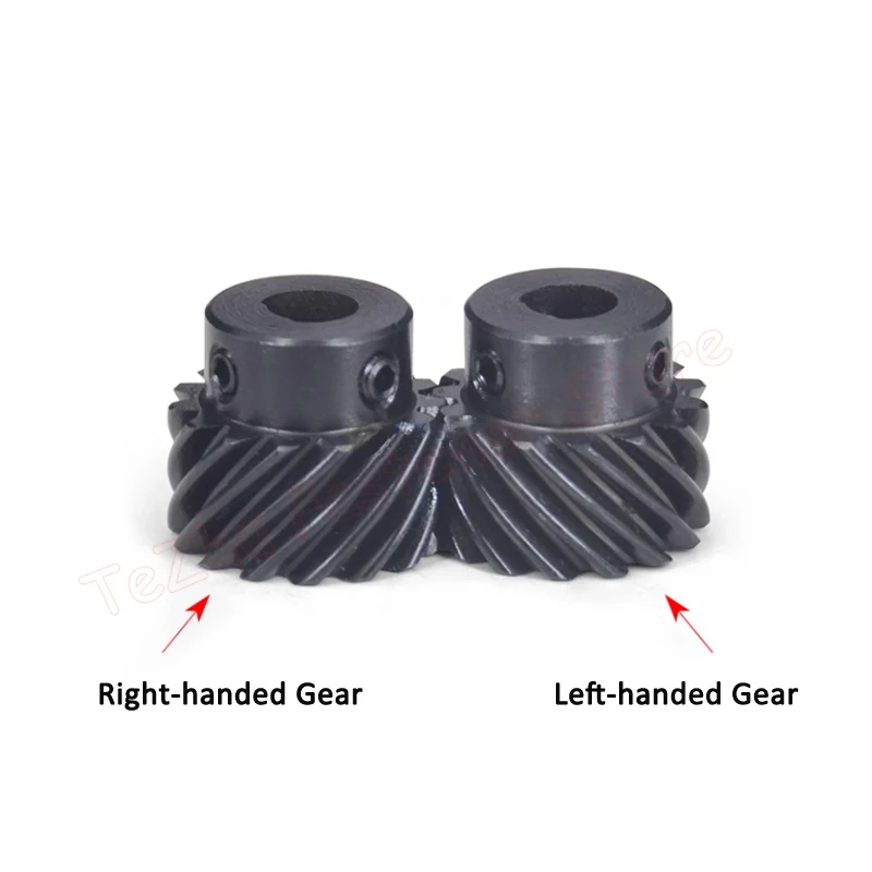 1pc 1M 45 Degree Helical Gear 12 13 14 15 16 18 20 Teeth 45# Steel Gear D Hole 5x4.5/6x5.5/8x7/8x7.5/10x9mm Left/Right Spiral