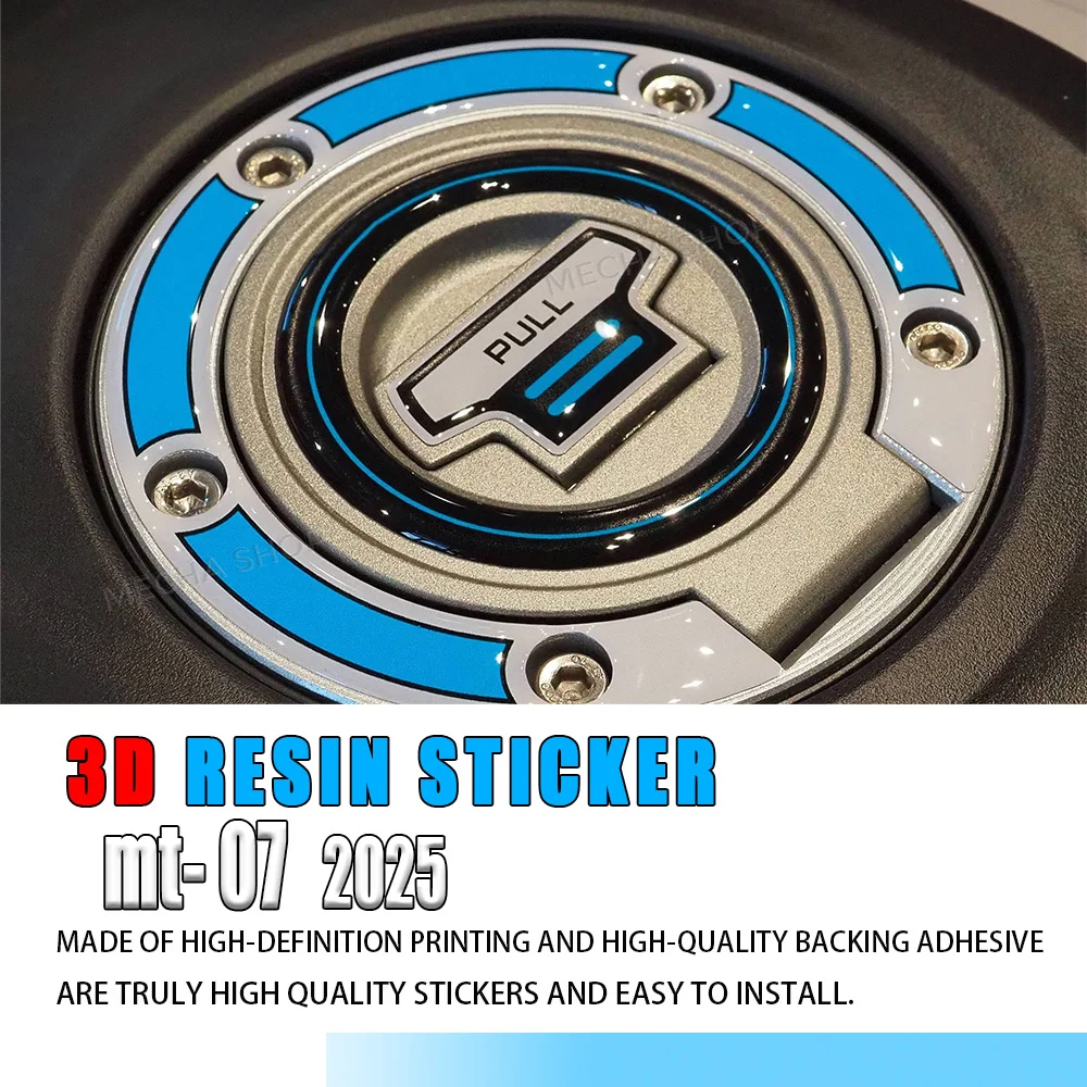 

For MT-07 2025 Motorcycle Accessories Fuel Tank Cover Protection Waterproof 3D Gel Stickers MT 07