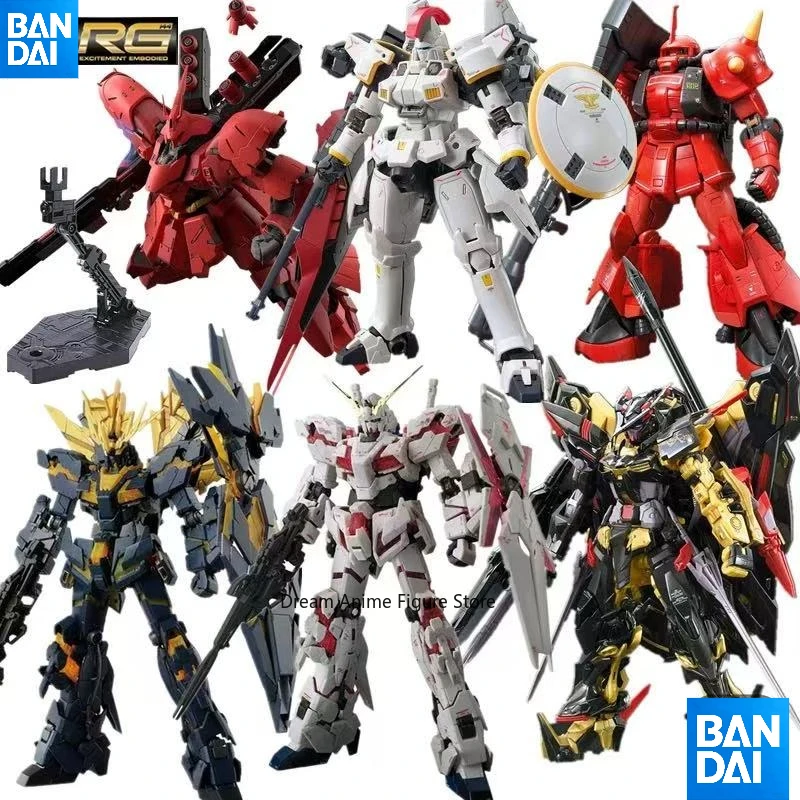 

In stock Bandai RG1/144 Golden Heretic Unicorn Banshee Dorukis Pirate X assembled model Boy collection gift