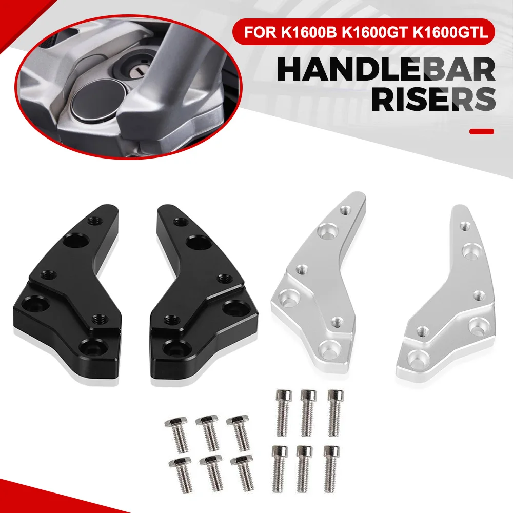 Motorcycle 18mm Handlebar Risers Height up Adapters For BMW K1600B K1600GT K1600GTL 2012-2019 Lifting Handlebar Clamp fittings