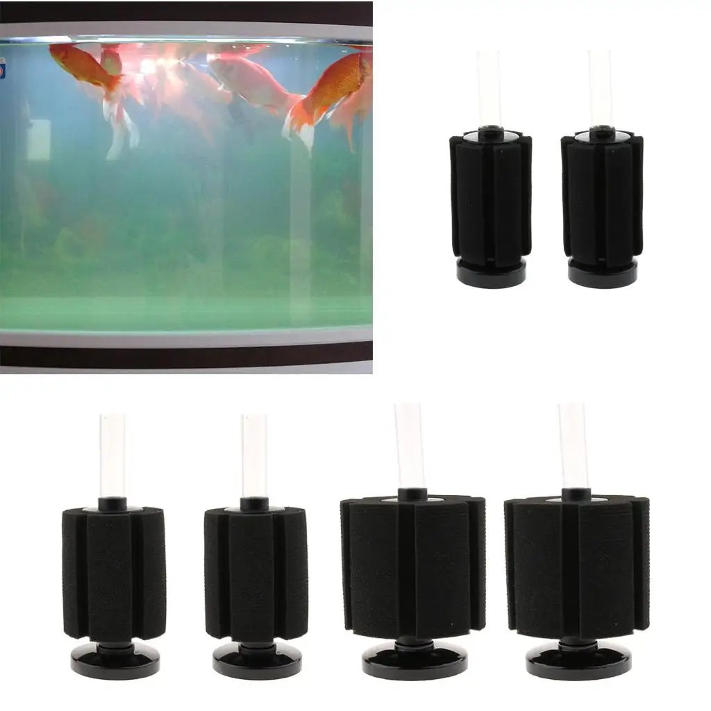 Biochemical Sponge Filter Fish Friendly Water Pump Filter for Betta Fry and Baby Fish Aquarium Setup