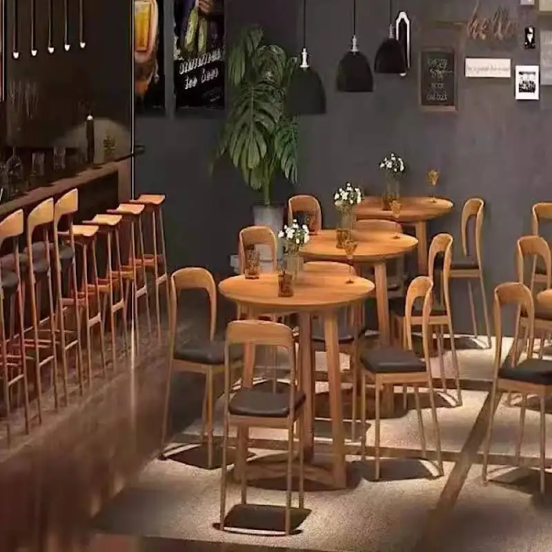 Japan Decorative Piece Bar Chair Back Support High Home Foldable Barstool Bar Chair Counter Stools Taburete Cocina Furniture