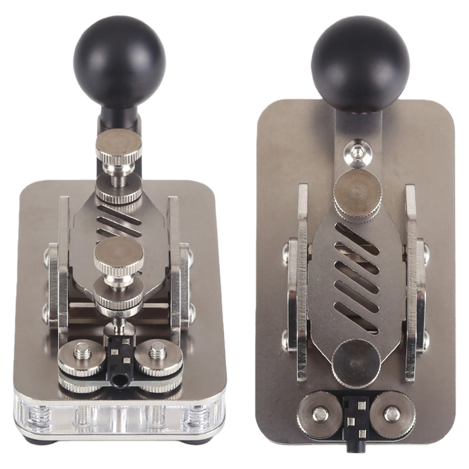 

Portable Morse Practice Key Square-Shaped Stainless Steel Morse Send Telegraph Key for Telegraphs Practice Radio Enthusiasts
