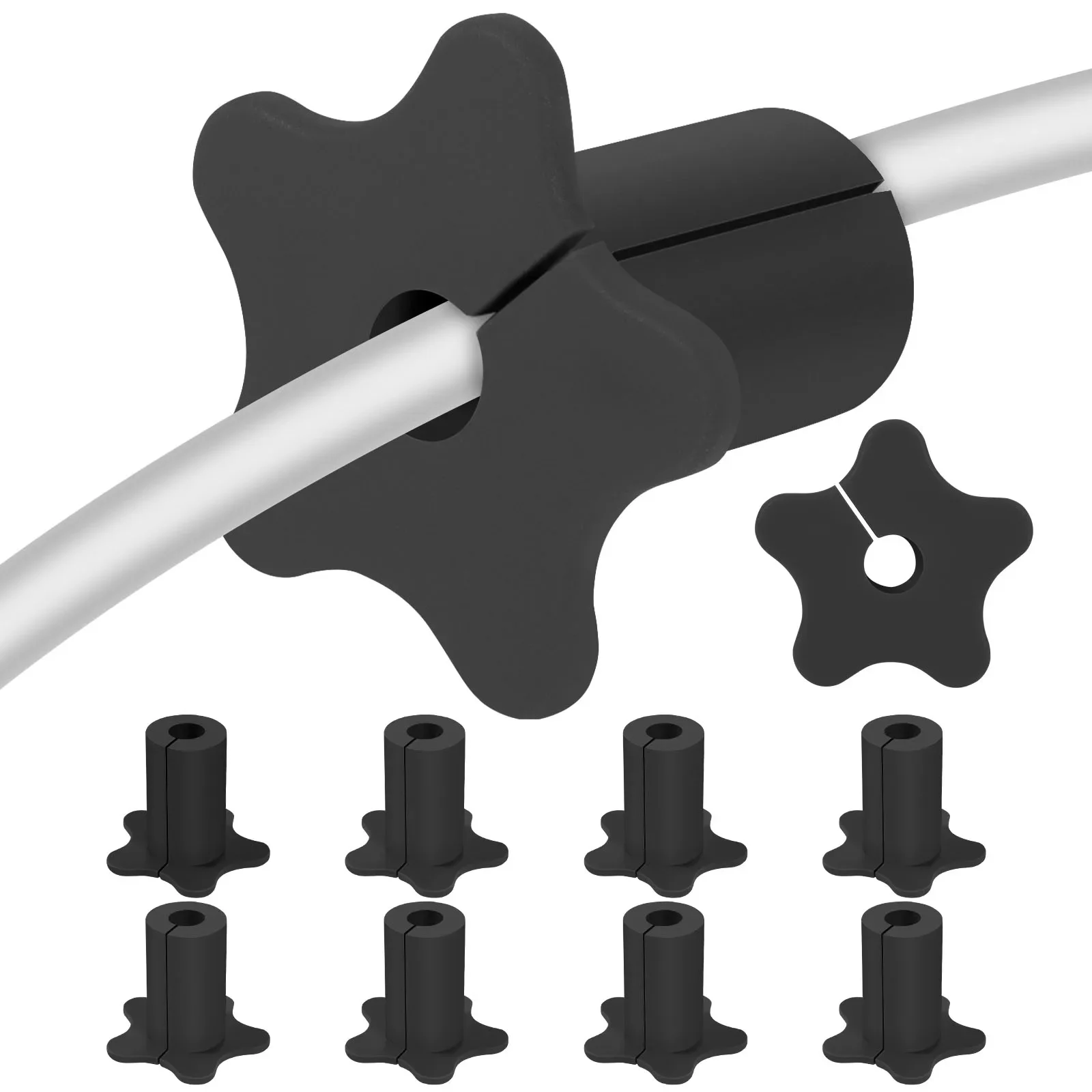 10Pcs Starlink Cable Grommet 5/8 Inch Silicone Waterproof Wall Hole Pass Through Split Cable Bushings for TV Wire Ethernet Cord