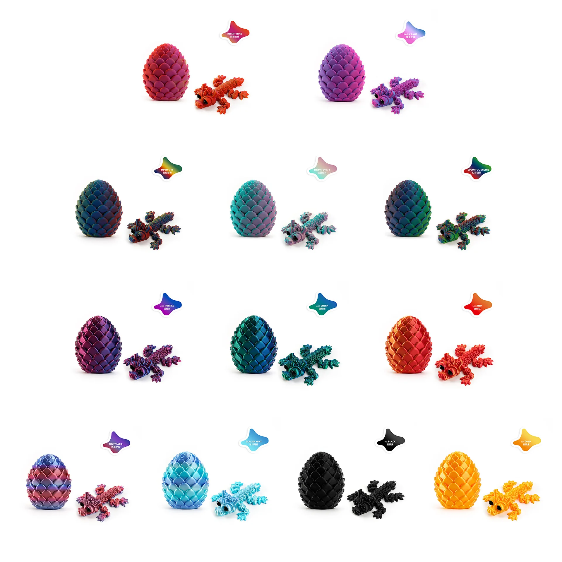 مجموعة بيض التنين الفقاعي المطبوع ثلاثي الأبعاد، ألعاب إبداعية مزخرفة، هدايا عيد الفصح اللطيفة، المفروشات المنزلية #4