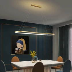 Modern Led Dining Ceiling Chandelier Suspension Horizontal Iron Chandelier Kitchen Hanging Home Indoor Lighting Lamp Office Lamp