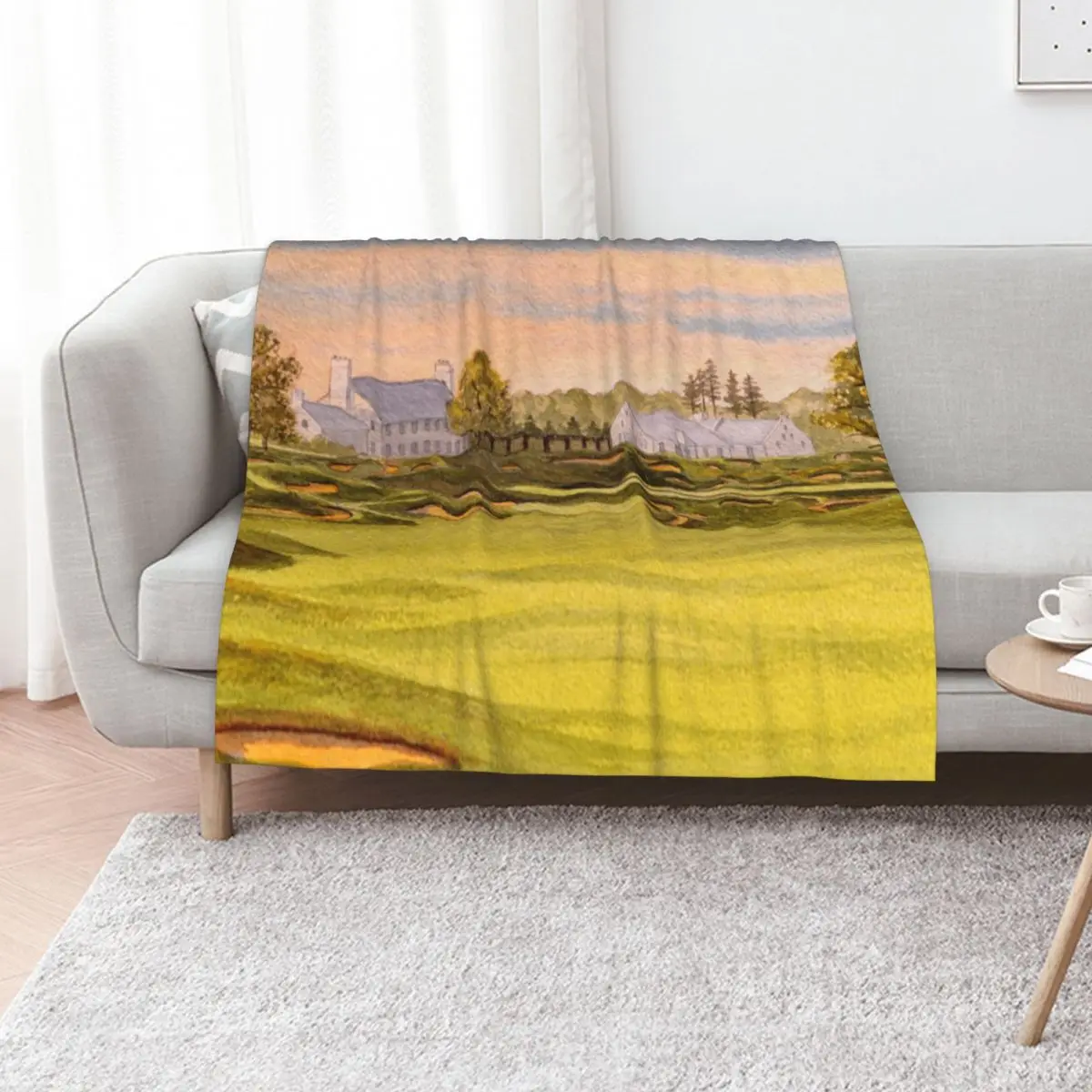 Whistling Straits Golf Course 9th And 18th Greens Throw Blanket Hair Kid'S for winter Tourist for babies Blankets