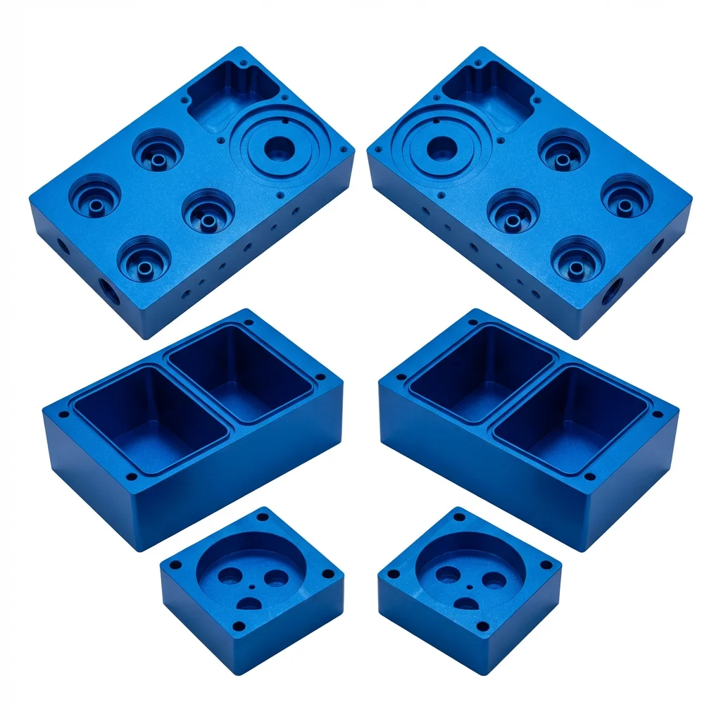 CNC Machined Services Custom Blue Anodized Aluminum Enclosure Frame CNC Milling Turning Housing