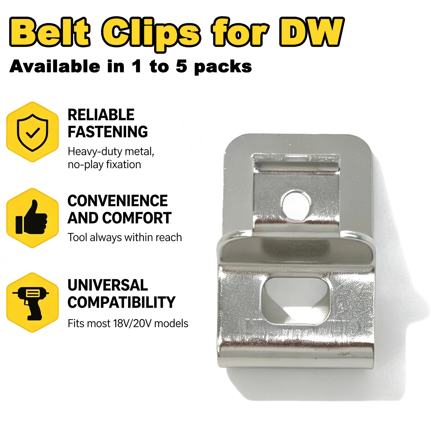 1-5PCS Electric Drill Belt Clip Hooks For DW 18 V 20 V Drill Driver N268241 N169778 DCD980 Hammer Impact Wrench Accessories