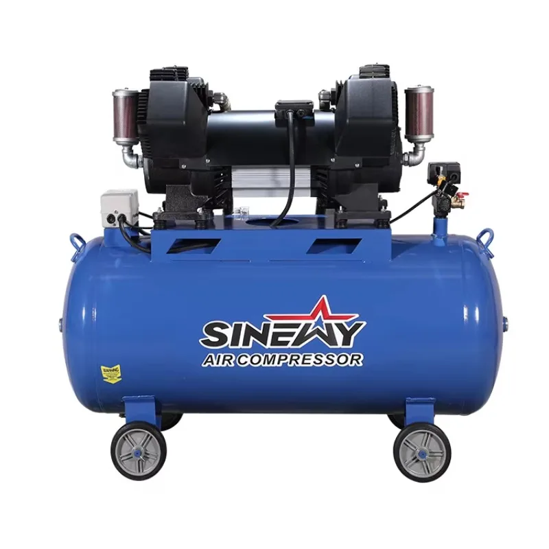 ضاغط هواء De Aire Silencioso Manufacturer عالي التحمل 380 فولت صامت سعة 200 لتر خالي من الزيت