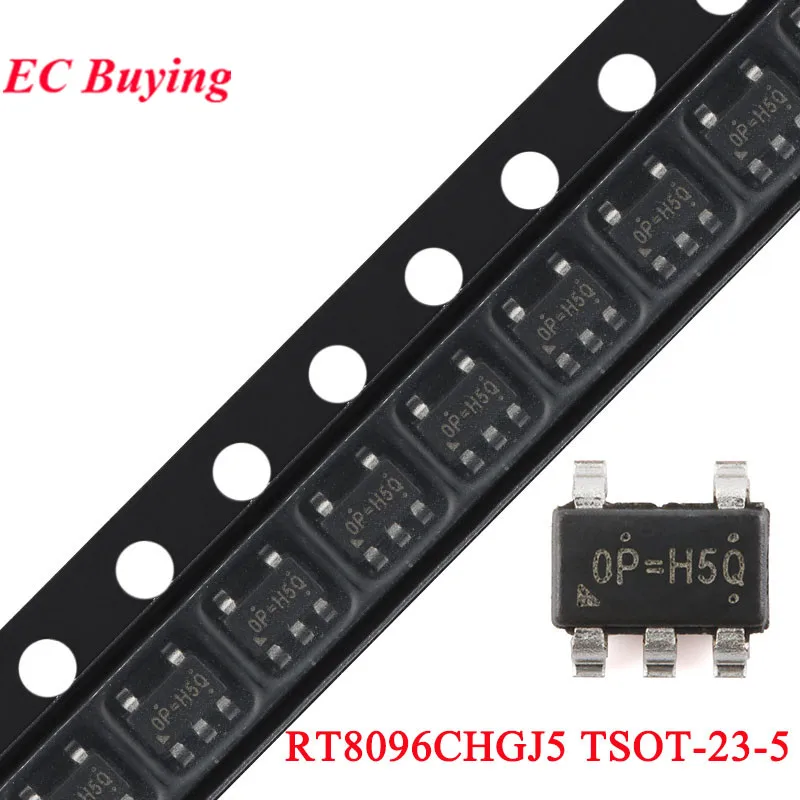 50pcs/5pcs RT8096 RT8096C RT8096CHGJ5 CHGJ5 TSOT-23-5 OP 0P H5Q 1A 1.5MHz 6V CMCOT Synchronous Buck Converter Chip IC