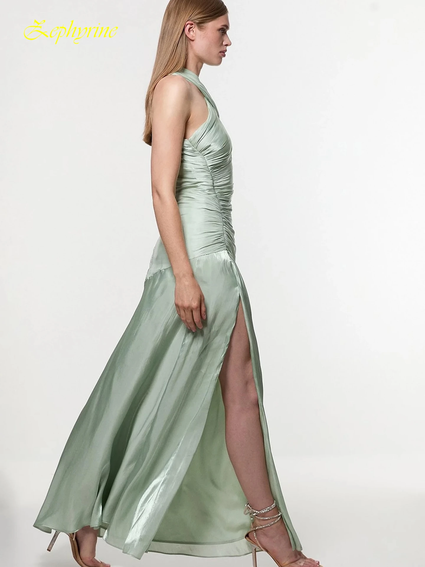 カスタマイズストレートホルターエレガントファッションイブニングドレスと高品質セレブリティガウンフォーマル気質パーティードレス