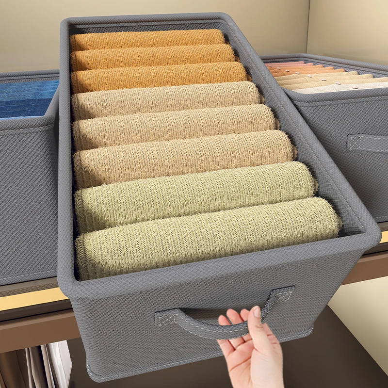 Trousers Clothes Organizer Jeans Storage Box Cabinets Drawers Organizers  Wardrobe Underwear Bra Socks Artifact Compartment Box