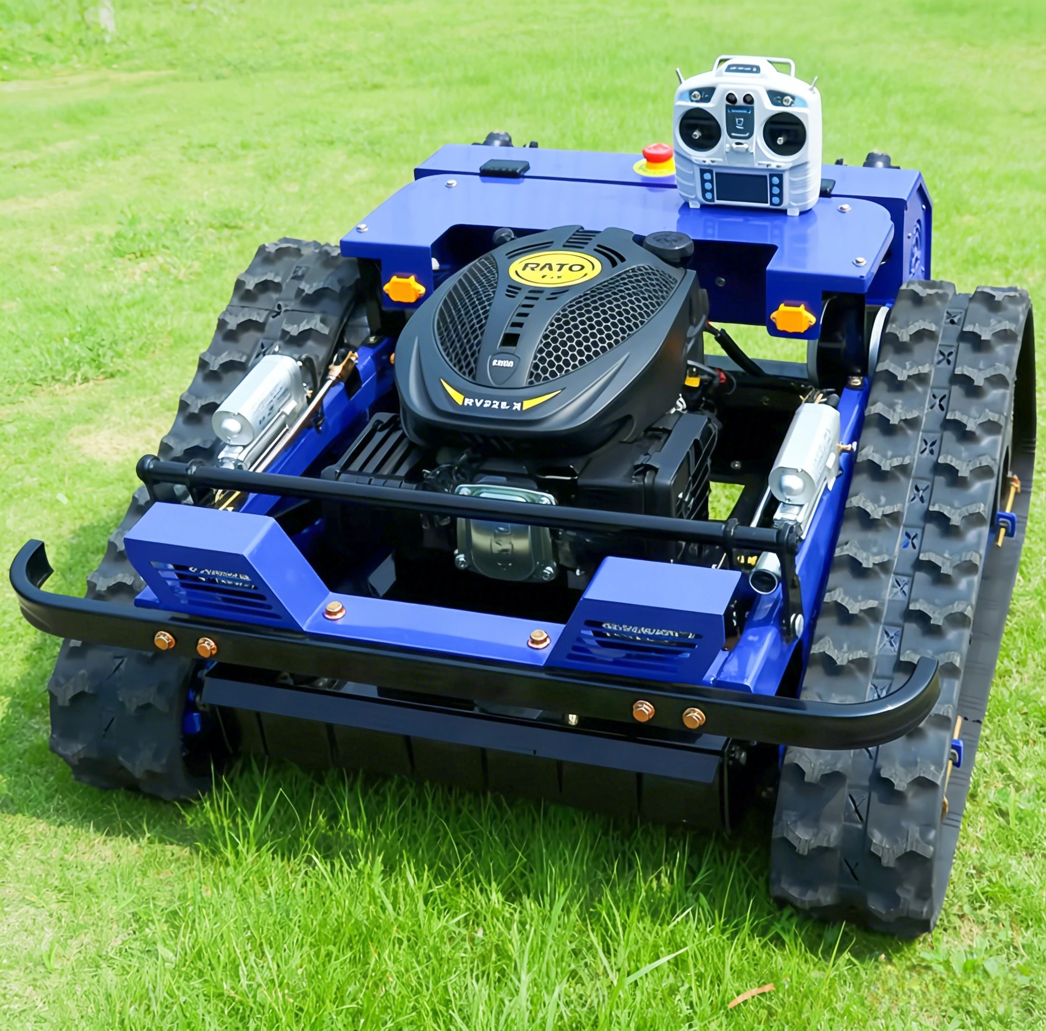 Customized 550mm Lawn Mower Tracked Remote Control Mower Small Robot Mow the Lawn Hillside Grass Weeding Tool Fast Delivery