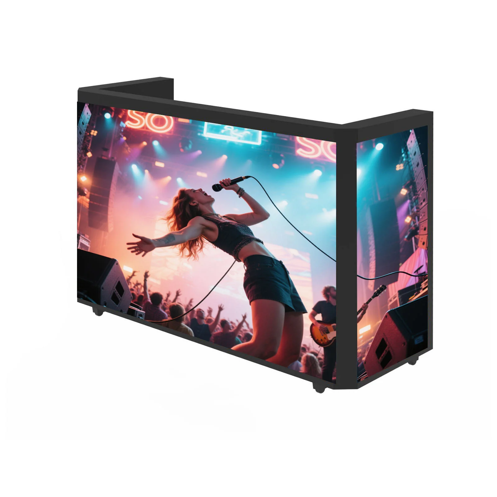 Easy-to-move Standing Folding Dj Booth Portable Foldable Led Dj Booth Video Wall Screen for Live Performances
