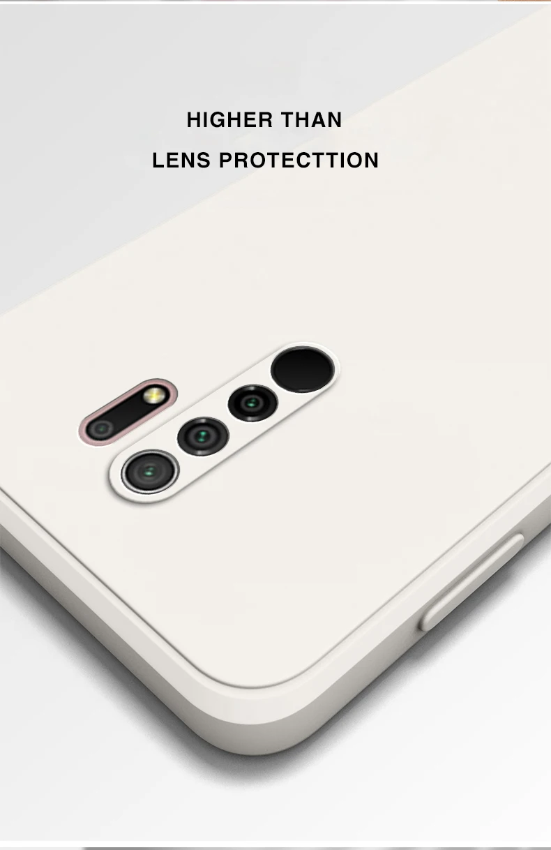 Original Square Liquid Silicone Case for Xiaomi Redmi 9 9A 9i 9T Power Camera Protective Cute Phone Back Cover Redmi9 T Fundas