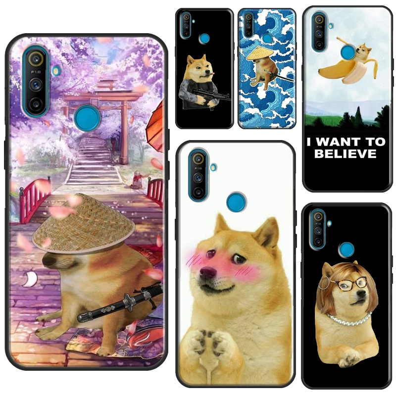 Cheems Doge Meme Funny Doggy Case For OnePlus 10 Pro 9 Pro 8T 9R Nord2 Cover For Realme 8i 9i 8 Pro C21 GT Neo 2 Master