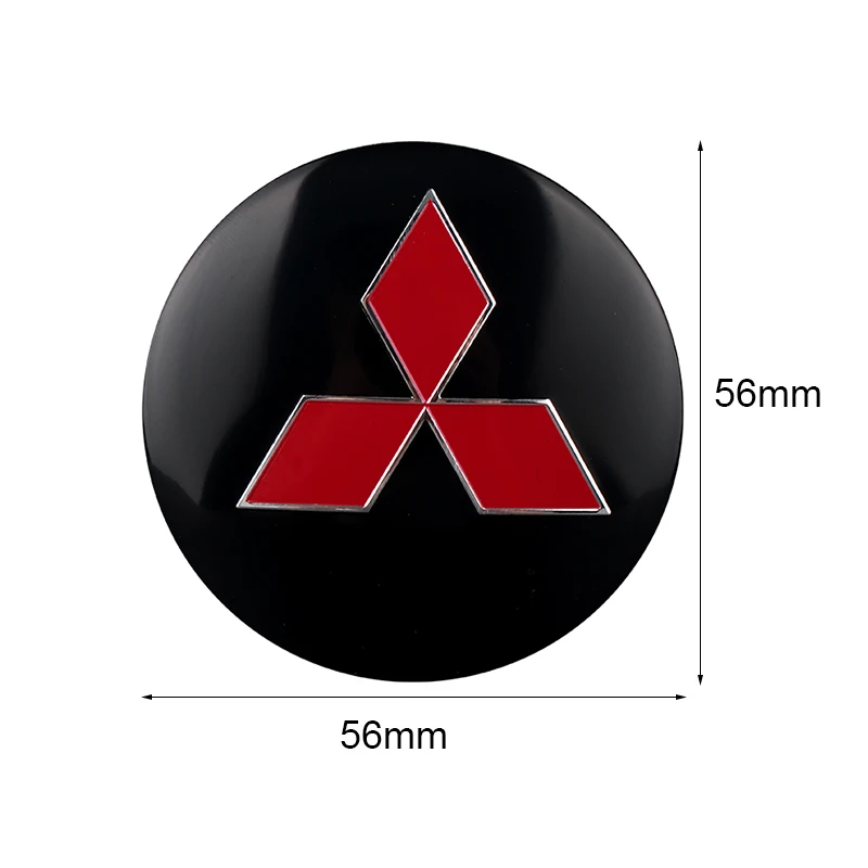 60mm Auto Radmitte Radkappe Aufkleber Felgenabdeckung Emblem Aufkleber für Mitsubishi Ralliart Pajero Outlander Montero Lancer l200 ﻿