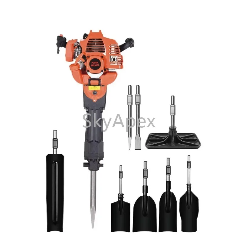 198CC Two-Stroke Petrol Pickaxe Tree Digger Pilin  Root Digging Tree Transplanting Pit Digging Tool Sets